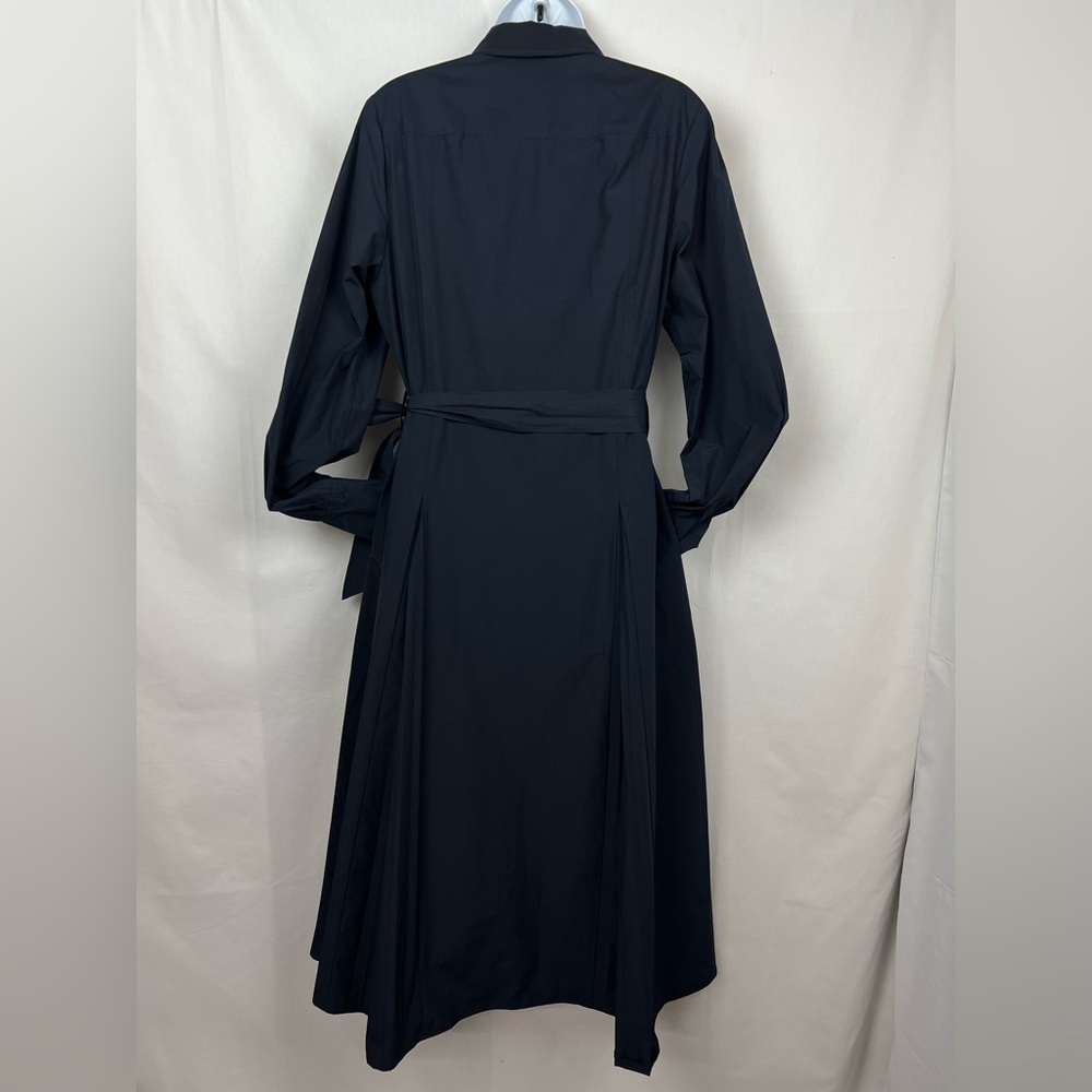 DEREK LAM 10 CROSBY stunning Annette Pleated Shirtdress - Navy 69% off retail - Picture 5 of 13